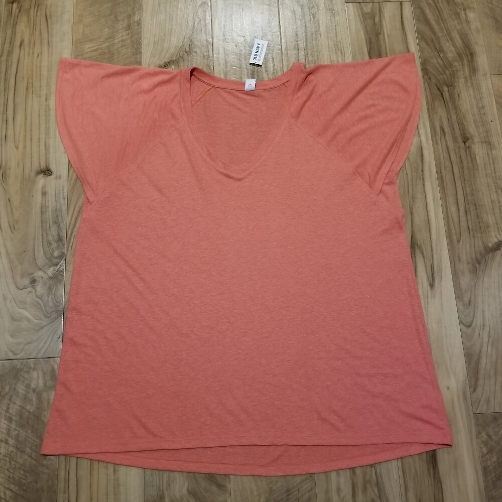 NEW Old Navy Linen Blend Tee Top XL Womens Oversized Slouchy Boyfriend T Shirt